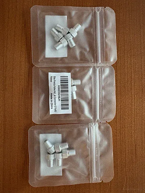 (16) Packages Of Bike Valve Stem Adapter | Aluminums | 3 Colors | 80 Total