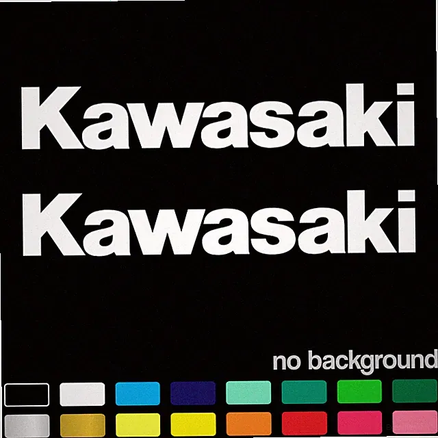 (2) Fits Kawasaki Sticker Vinyl Decal - Racing Bike Motorcycle Tank Set Window