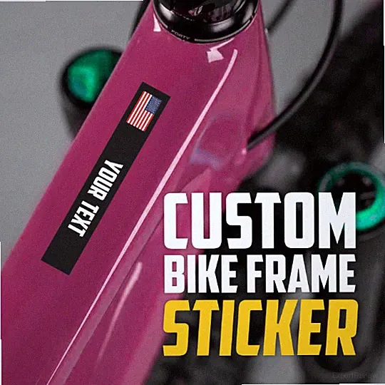 4 Decal Stickers For Bike Frame - 4x Personalized Bike Frame Decal Sticker - US