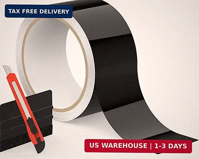 4 in x 30 ft Chrome Delete Vinyl Wrap Kit for Black Out for Window Trim, Door Ed
