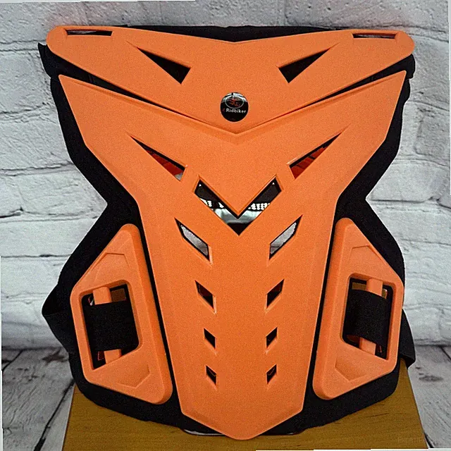 Adult Motorcycle Body Armor Vest Dirt Bike Gear Chest Protector Motocross Orange