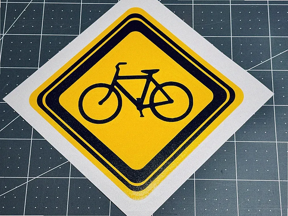 Bicycle Crossing Vinyl Decal - Many Size Options & FREE Ship MTB, Touring, Bike