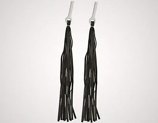 BICYCLE HANDLEBAR STREAMERS BLACK VINYL BEACH CRUISER BIKES
