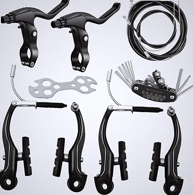 Bike Brakes Set, V-Type Bicycle Brakes, Universal Front and Rear Bicycle Brakes