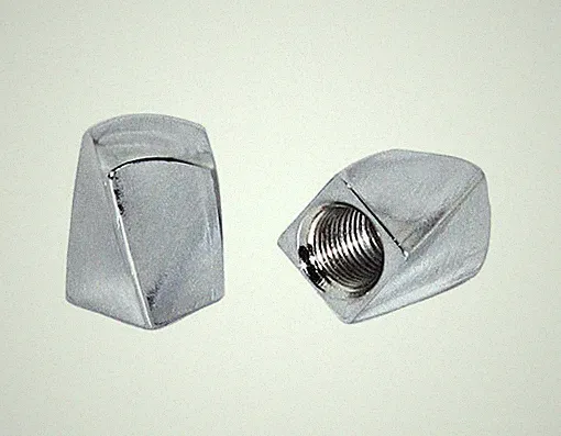 Bike Twisted Valve Caps Chrome Schrader Valve. Bike parts,Bicycle parts.