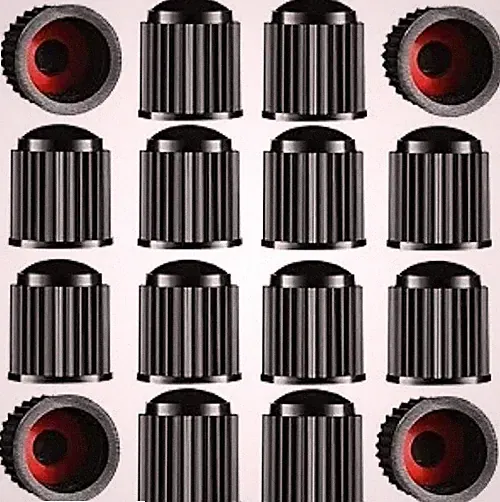 Black Tire Valve Stem Caps Sealing Ring for Bicycle, Bike, Car, Motorbike, 16pcs