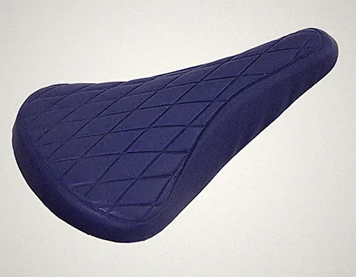 BMX BICYCLE SEAT VINYL SADDLE DIAMOND TREAD BLUE