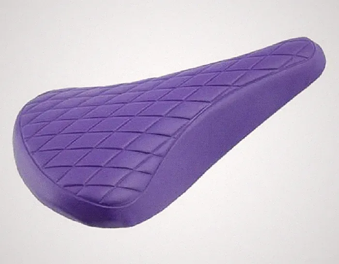 BMX BICYCLE SEAT VINYL SADDLE DIAMOND TREAD PURPLE BIKES