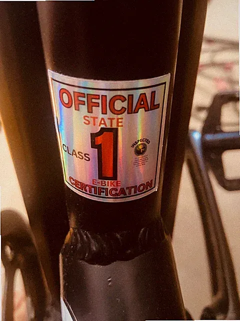 Class 1 E-Bike Class 1 E-Bike Sticker - Durable & Weatherproof Decal