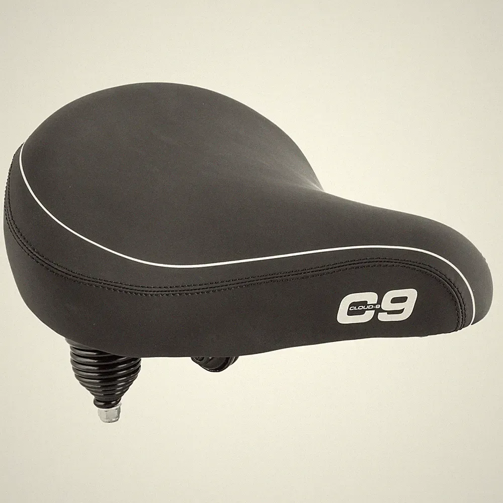 Cloud-9 Unisex Bicycle Comfort Seat Cruiser, Springs, Multi-Stage Foam Black