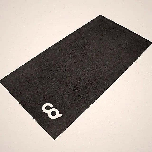 CyclingDeal Bike Trainer Floor Mat - Compatible 60"L x 30"W x 0.3"Th, Black