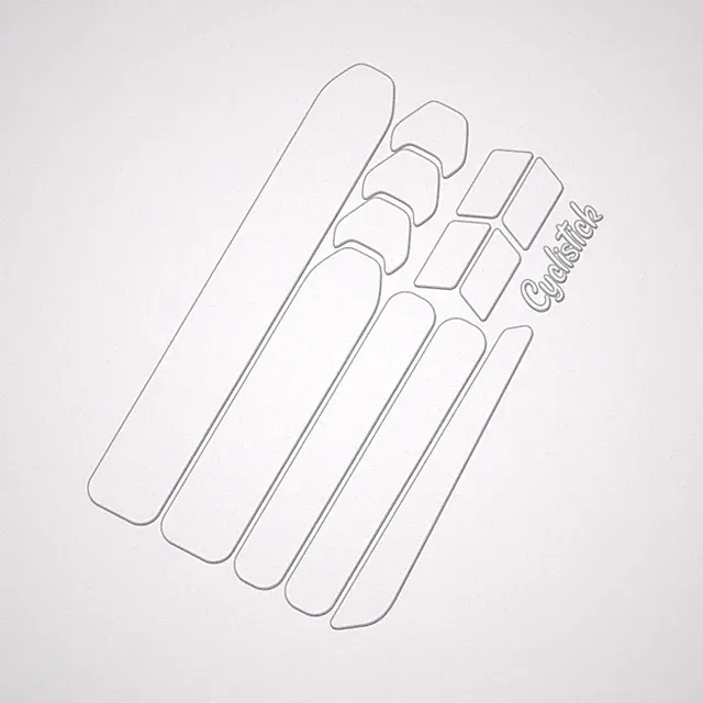 Cyclistick CORE Road & Gravel Bike Protection Sticker Set - Clear Film