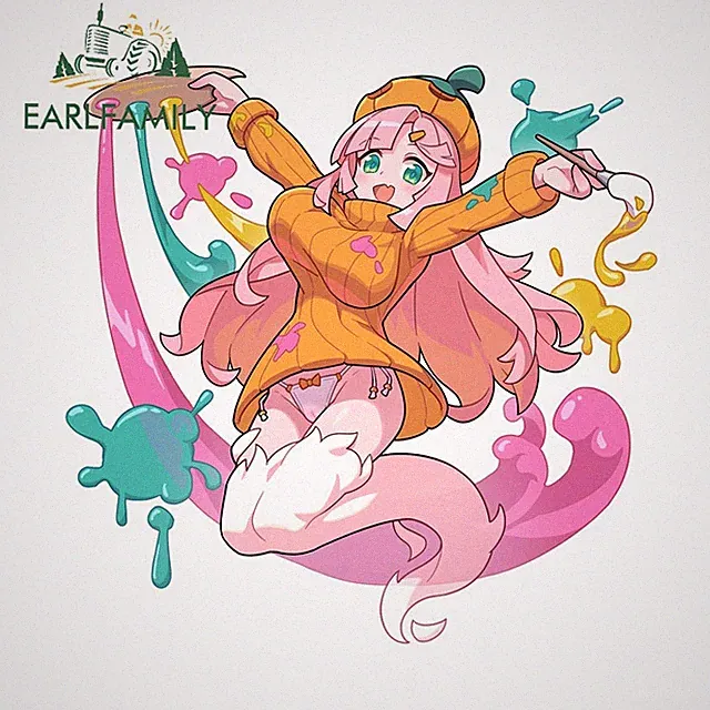 EARLFAMILY 5.1" Custom Loli Car Sticker Electric-Bicycle Vehicle Vinyl Decal