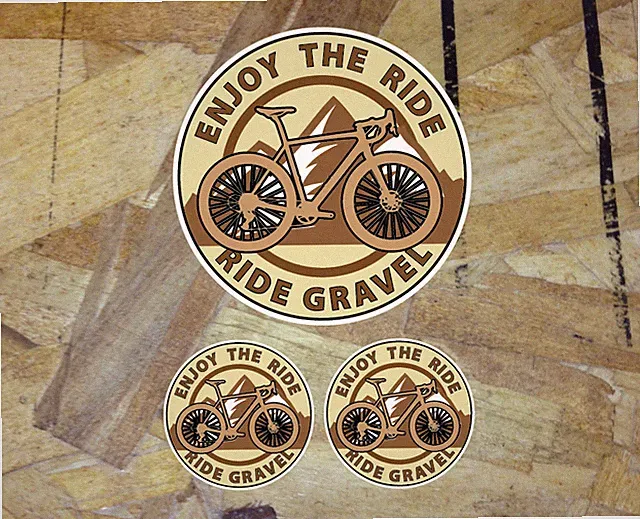Enjoy The Ride Mtn Gravel Bike Decal Sticker CX Cross Road Touring 3 for 1