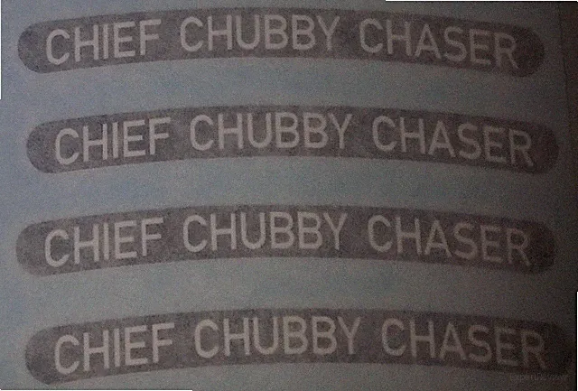 FAT TIRE bike rim decals "Chief Chubby Chaser" Borealis SurlyTrek Farley Fatty