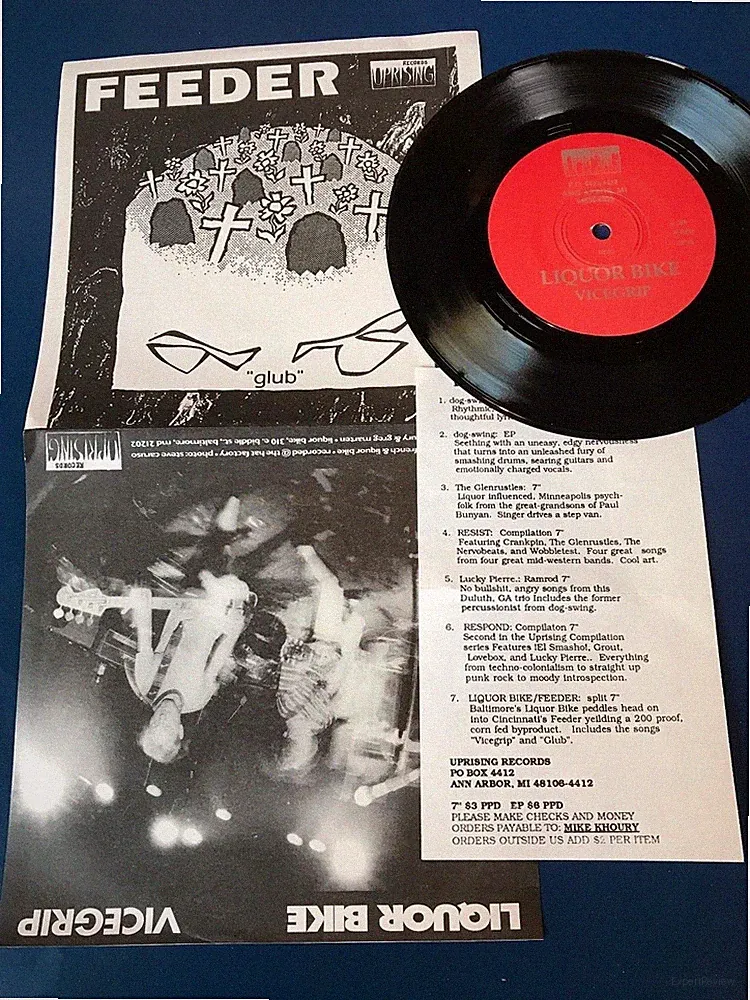 Feeder 7" Black Vinyl UR #6 Glub/Liquor Bike/Vice Grip