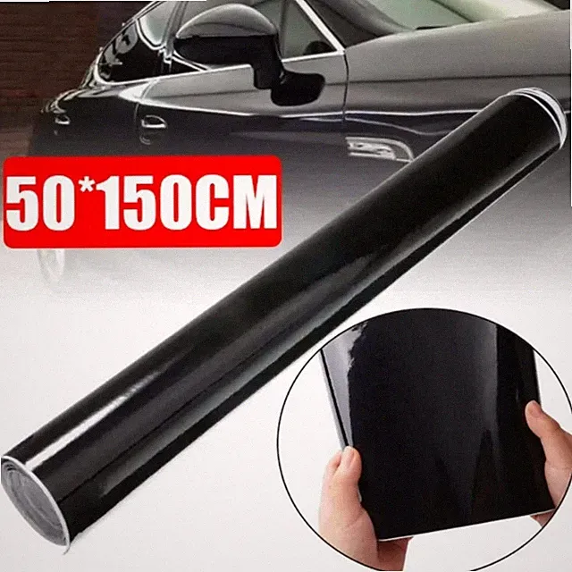 Gloss Black Car Body Film Vinyl Wrap Decals Self Adhesive Sticker Motorcycles Bi