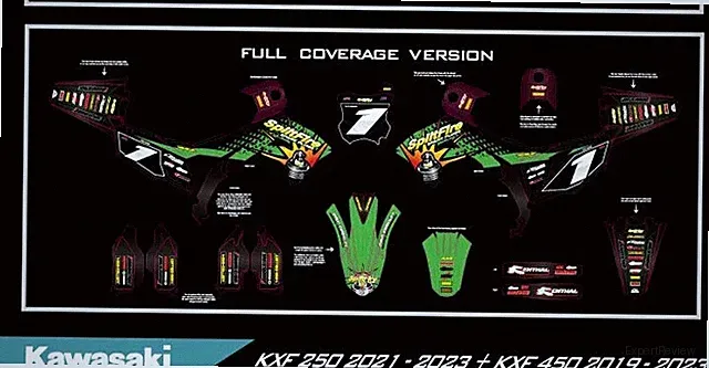 Graphic Kit Vinyl Wrap Decals Dirt Bike motorcross 2024+ Kawasaki KX 450 MX Sand