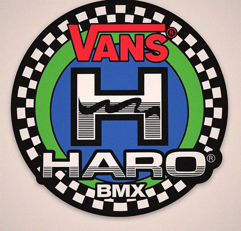 Haro X Vans BMX Bicycle Old School Freestyler Logo Vinyl Sticker Decal