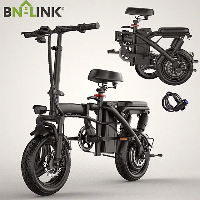 HBN Folding Electric Bike for Adults, 20MPH 48V 6AH Lithium Removable Battery
