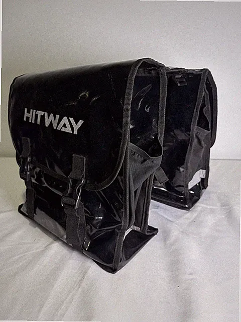 Hitway Electric Bike Bicycle Waterproof Vinyl Black Saddle Bags- Nice!