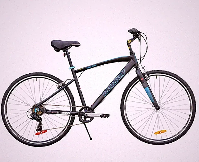 Infinity Boss Three 7 Speed 700C Men'S Hybrid Bike Matte Black OPEN BOX