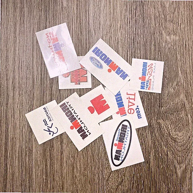 Ironman Logo Triathlon Temporary Tattoo Swim Bike Run Multicolor, Choose One