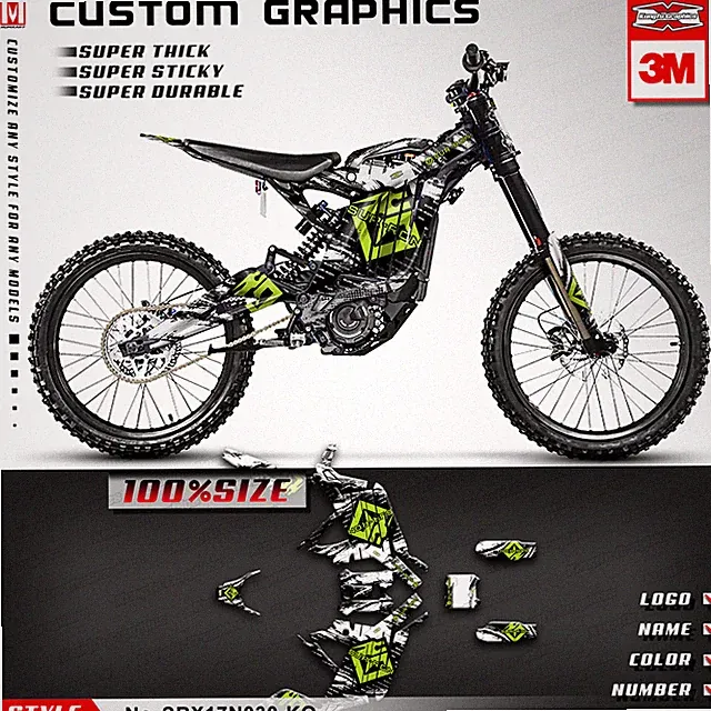 Kungfu Graphics Vinyl Wrap Kit Decal for Sur-Ron Light Bee X MX Various Styles