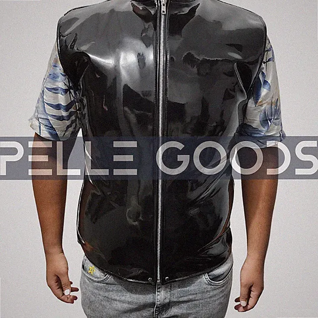 Men's Vinyl Vest Sleeveless Slim Fit Stylish Outerwear for Party or Casual Wear