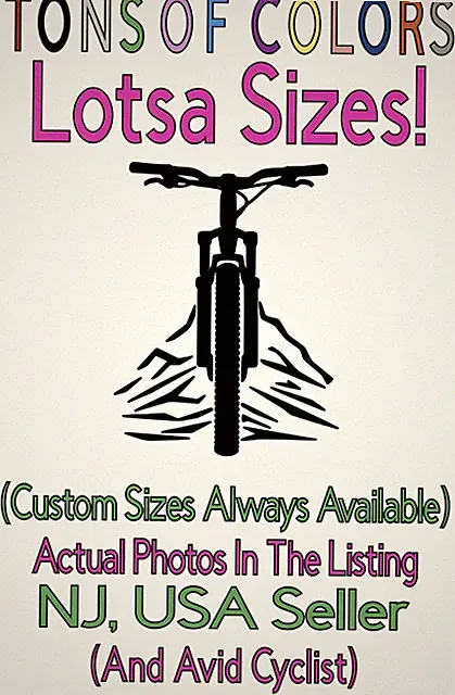 Mountain Bike Die Cut Vinyl Decal Silhouette MTB Cycling Bicycle "Stickers"