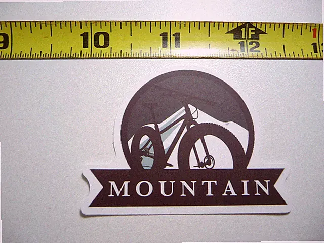 MTB MOUNTAIN BIKE FAT TIRE SMALL STICKER DECAL RIDE RIDER FUNNY