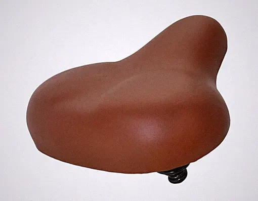 NEW! GENUINE VINYL BEACH CRUISER LARGE SADDLE BICYCLE SEAT 285 IN BROWN.