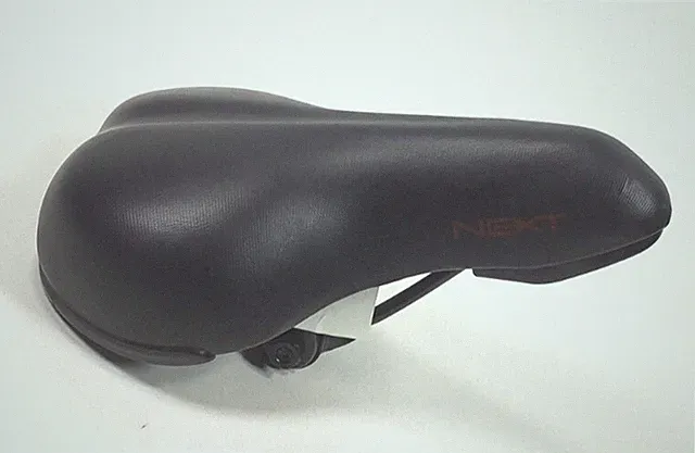 Next Bicycle Seat Padded 10" Black Vinyl Bike Saddle Comfort Cruiser Mountain