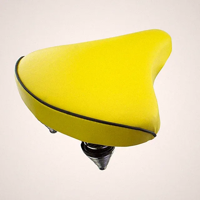 OG GENUINE VINYL BEACH CRUISER LARGE SADDLE BICYCLE SEAT 209 YELLOW