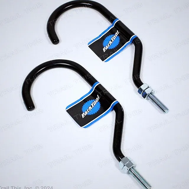 Park Tool #470 Bicycle Storage Hooks with Nuts for hanging vinyl coated 2-Pack