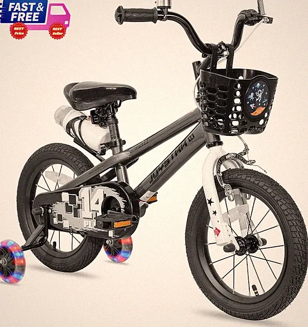 Pluto Kids Bike 12–20" w/ Light-Up Training Wheels Boys Girls Ages 3–12 Multiple