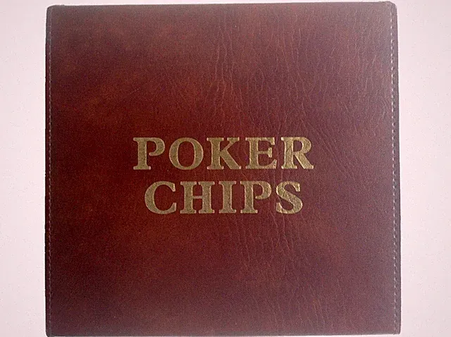 Poker Chips in a Retro Vinyl Case 319 Bicycle Plastic Poker Chips