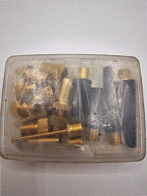 (QTY 28) Brass Bicycle Valve Adapter Tire Valve Adapter Assembly