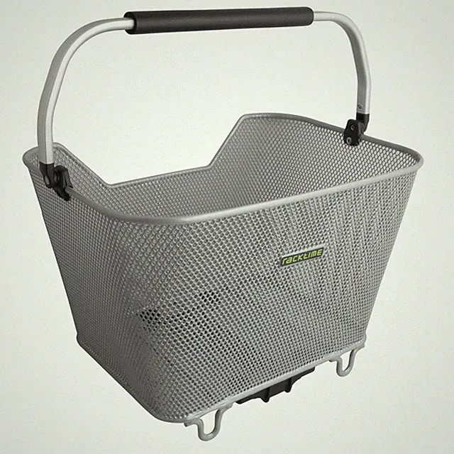 Racktime BaskIt Deluxe 2.0 Steel/Vinyl Bicycle Basket with Snapit 2.0 System