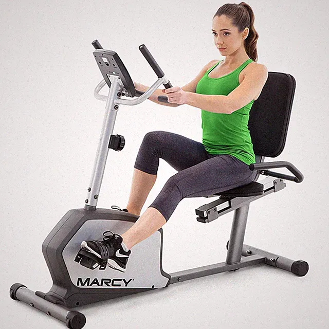 Recumbent Exercise Bike with Adjustable Seat and 8 Resistance Levels, 300 Pou...