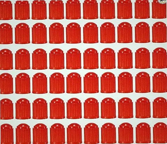 Red Tire Valve Stem Caps (60pcs) for Bike, Bicycle, Car, and Motorbike