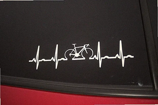 Road Bike heartbeat die-cut car window sticker, buy 2 get 1 free!