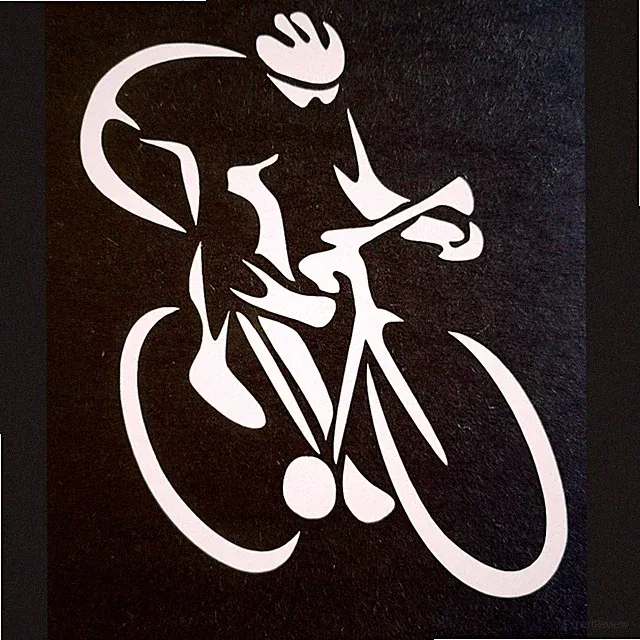 Road bike men cyclist car decal sticker. Triathlon . 4"