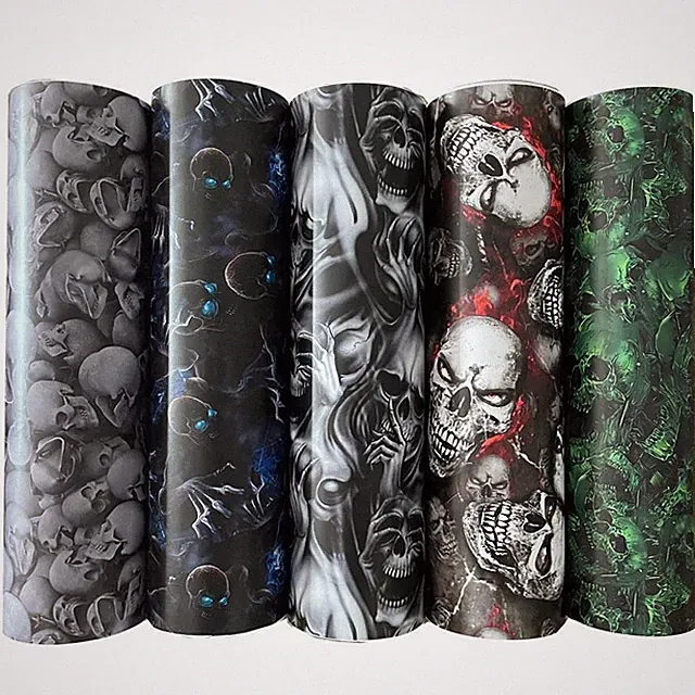 Sticker Bomb Vinyl Wrap Adhesive Skull Cartoon 30cm Print Bike Car Wrapping Film