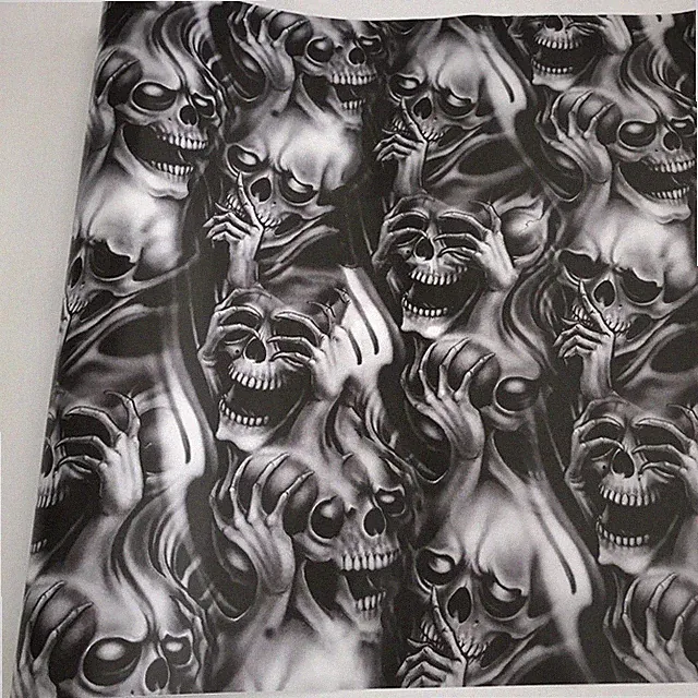 Sticker Bomb Vinyl Wrap Adhesive Skull Cartoon JDM Print Bike Car Wrapping Film