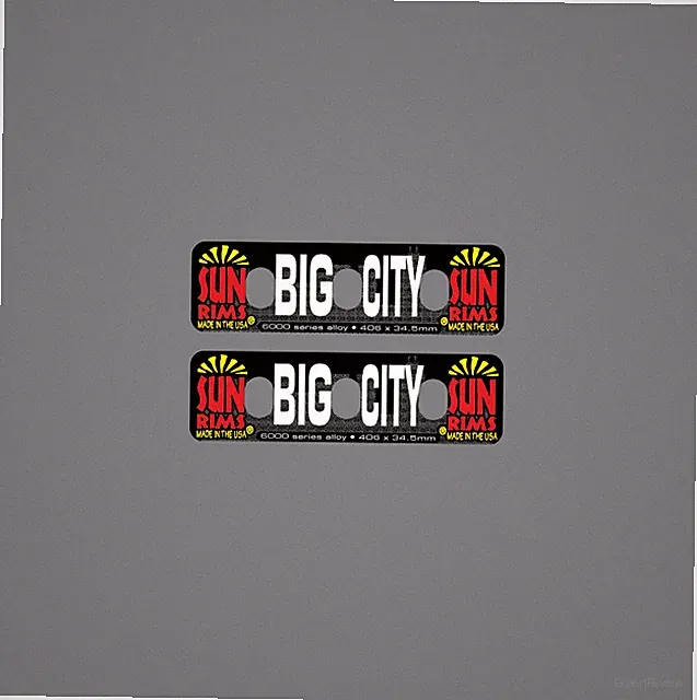 Sun Rims BIG CITY Bmx Rim Decal Set. 48h