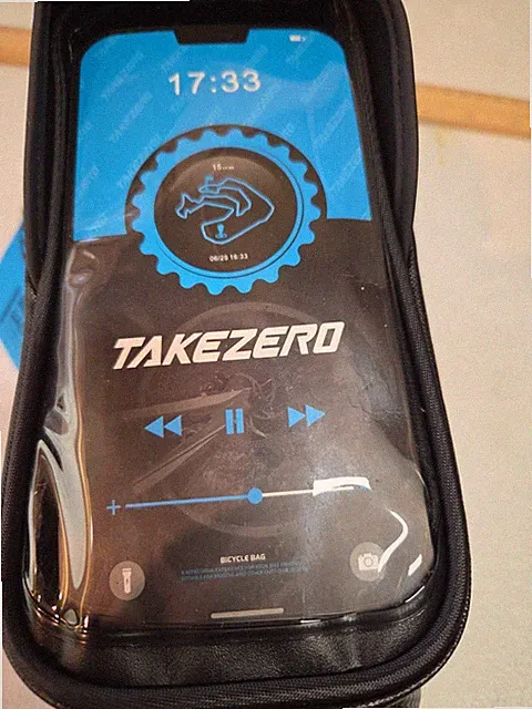 TAKEZERO Bicycle Handlebar Bag Phone Mount Touchscreen Waterproof Cycling Pouch