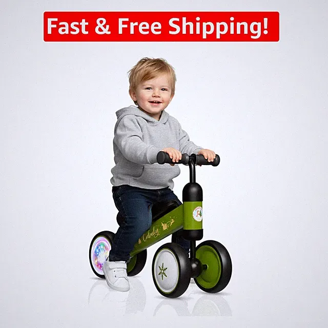 Toddler Balance Bike with Colorful Wheels – Lightweight & Assembly in 3 Minutes