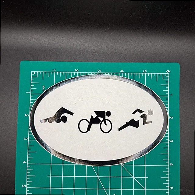 Triathlon Swim Bike Run Vinyl Sticker Decal Oval Waterproof