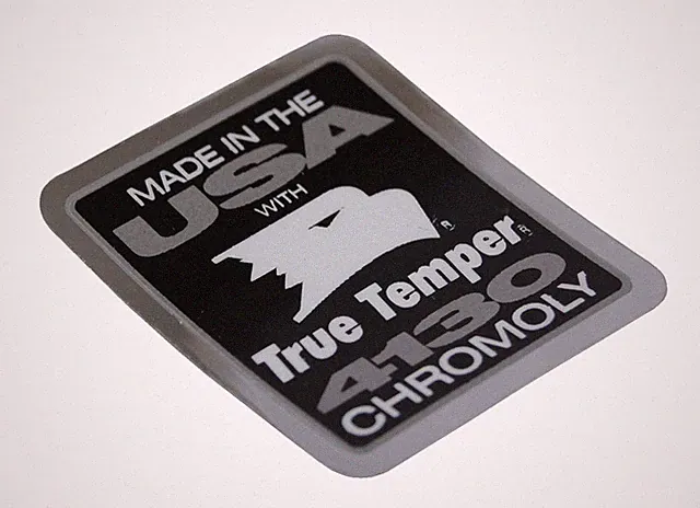 True Temper old mid school BMX bicycle seat mast decal sticker on chrome vinyl